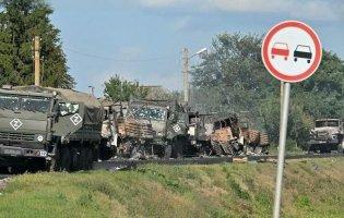 Під окупованим Армянськом ЗСУ вразили колону росіян з 50 військових вантажівок
