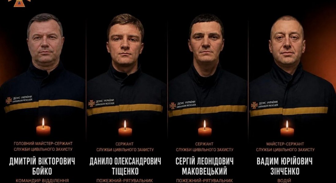 росіяни повторним ударом вбили 4 рятувальників ДСНС, які гасили пожежу в Харкові