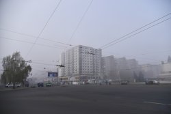 Туман в осінньому Луцьку
