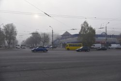 Туман в осінньому Луцьку