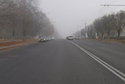 Туман в осінньому Луцьку