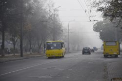 Туман в осінньому Луцьку