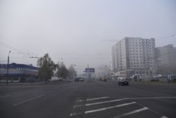 Туман в осінньому Луцьку